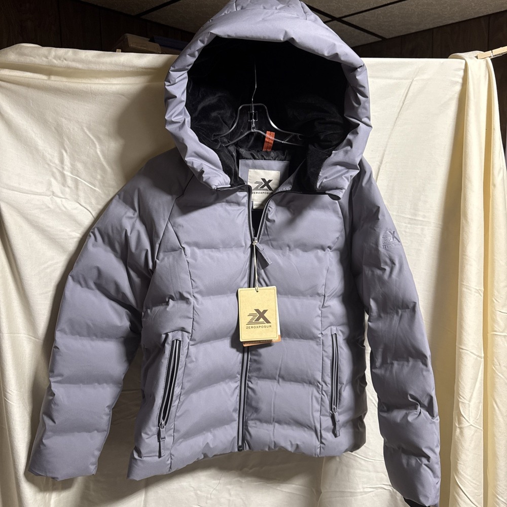 ZeroXposur Women's Puffer Jacket Gray- Size Medium